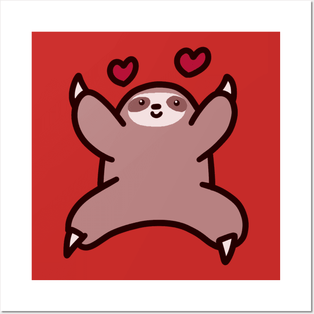 Sloth Love Wall Art by saradaboru